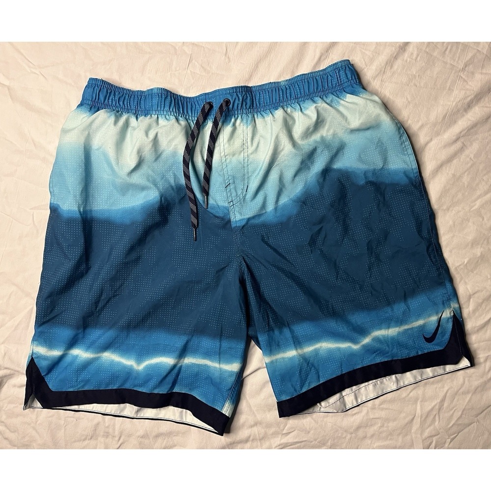 Nike Optic Halo Horizon Swimming Trunks Shirts Men's XL Blue